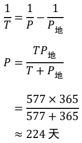 天体与地球的会合周期